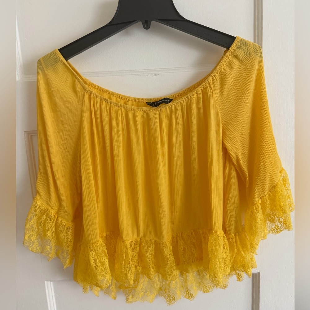 ZARA yellow blouse
